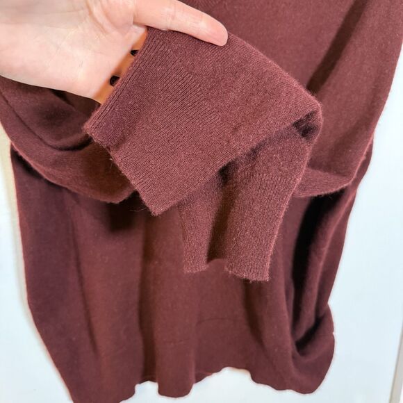 Quince Womens Mongolian Cashmere Crew Neck Sweater XL Rich Burgundy - Picture 8 of 9